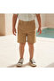Collared Short Sleeves Shirt and Shorts Set with Hat - 4