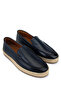 Men's Genuine Leather Navy Blue Loafers - 2