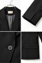 Women's double-breasted collar pocket short jacket black - 2
