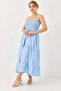 Gipeli Strappy Women's Long Dress Blue