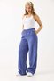 Women's Loose Fit Tencel Fabric with Elastic Waist in Petrol Blue - 3