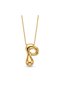 Stainless Steel Initial Necklace Chunky Bubble Pendant Trendy Jewelry Gift for Women&Girls Letter P - 2