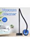 1.5L Canister Vacuum Cleaner, Automatic Rewinding, Low Noise, Washable Dust Bag, 1600W, Black/Blue - 4
