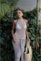 Mink Rando Beach Dress with Tie Detail - 5