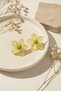 Yellow Flower Design Retro Women's Bijouterie Earrings with Green Detail - 6