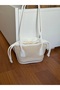 Drawstring Canvas and Leather Detailed Women's Shoulder Bag - 2