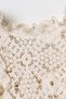 Baby Girl Guipure Lace and Tulle Detailed Jumpsuit Dress Ecru - 3