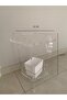 Modern Clear Acrylic Side Table – Elegant & Durable Minimalist Accent Table with Storage Shelf for Living Room, Bedroom & Office - 2