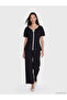 Lcw Everyday Black Collar Blouse with Stripe Detail - 2