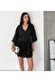 Women's Polka Dot Double Breasted Collar Tie-Waist Loose Summer Blouse - 2