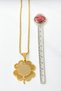 Gold Color Ayetel Kürsi & Ottoman Monogram Clover Design Twisted Stainless Steel Necklace - 3