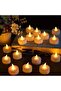24-Piece LED Real Wax Battery Operated Flameless Candle Tea Light Set White - 6