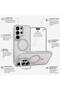 Samsung S24 Plus Compatible Magsafe Lens Protection Case + Metal Stand Featured Phone Back Cover with Gift - 3