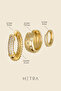 Gold Color Zircon Stone Twisted and Sky-Themed 3-Piece Hoop Earring Set - 4