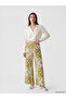 Nevavm Women's Patterned Trousers with Elastic Waist