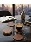 Set of 6 Wooden Daisy Coasters - Decorative Coffee Presentation (10X10 cm)