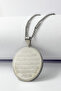 Silver Color Ayetel Kürsi & Nazar Verse Written Stainless Steel Necklace with Thick Doc Chain and Stick - 5