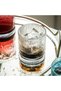 Ribbed Glass Cups Set, 13oz Vintage Drinking Glassware, Origami Style Cocktail Glasses (4PCS) - 6