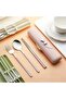 Travel Silverware Set with Case, Portable Lunch Utensils Set for Work, Reusable Travel Cutlery Set - 3