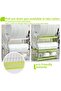 Dish Drainer Rack, 3 Tier Dish Drainer with Drip Tray and Drainer Mat with Utensil Holder – Space-Saving Countertop Dish Rack for Drying Plates, Bowls, Cups, and Cutlery(White) - 5