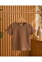 Brown Unisex Baby Kids Basic T-Shirt – Breathable Soft Texture, Casual Modern Cut Short Sleeve Baby Kids Tee - 3