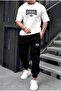 Unisex Black Set – Oversized T-Shirt with Butterfly Print and Comfortable Pants Set – 3XL, 4XL, 5XL 6XL