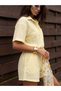 Women's Striped Shirt and Shorts Linen Two-Piece Set - 2