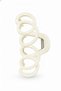 Cream-Colored Spiral Design Hair Clip - Stylish and Modern Hair Accessory