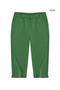 Women's Babetta Elastic Waist, Slit Legs, Pockets, Regular Waist, Flexible Two-Thread Capri Pants Grass Green - 2
