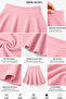 Powder Pink Women's Diver Fabric Flared Mini Skirt - 3