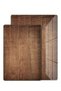 Set of 2 Glass Cutting Boards and Presentation Plates with Vintage Wood Pattern 20 X 30 and 25 X 35 cm - 2