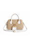 Glanzia Ivory Straw Mini Satchel Wicker Women's Hand and Shoulder Bag Stylish Daily Use Ecru - 4