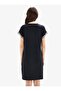 Women's Short Sleeve V-Neck Black Micro Modal Nightgown C4T0N025 - 3