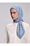 Score Patterned Single-Sided Scarf - Blue - 2