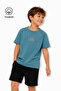 Bright Gray Printed Casual Short Sleeve Summer Boy's T-Shirt