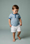 Summer Baby Boy 2-Piece Set with Front Snap Fasteners - Top and Bottom