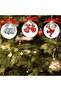TPGP 50 Pcs Clear Acrylic Christmas Bauble Discs with Red Ribbon for Craft Decoration - 7