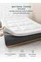Mattress Topper 180x200+8cm Thick 900GSM Filling and Plush Brushed Fabric with 4-Side Elastic Bands White - 2