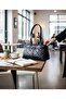 Women's Quilted Black Belted Shoulder Bag - 5