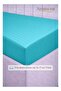 3-Piece Striped Microfiber Fitted Sheet Set Large Single 120x200cm, Teal - 6
