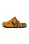 Women's Mc420 Genuine Suede Leather Tasseled Orthopedic Clog Cork Sole Slippers