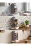 Gray Special Design, 5 Drawers, Leak-Proof, Spoon Holder, Spice Rack Set, Wall Organizer, Self-Adhesive and Stopper Kitchen - 2
