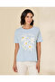Women Blue Printed T-Shirt