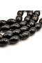 Simple Yusr Rosary 33 Beads 8.5x11.5mm Black Oval Beads 24g - 5