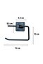 Metal Adhesive Black Open Toilet Paper Holder Wc Paper Holder Use Without Drilling - 2