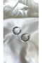 Women's Silver Color Twisted Half Hoop Earrings - 3