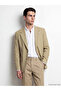 Beige Slim Fit Men's Blazer Jacket