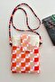 Checkered Hanging Pocketed Book Cover Book Bag Organizer - 2