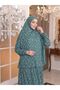 Women's Prayer Gown - Two-Piece Flower-Patterned Seasonal Sweat-Proof Jersey Fabric - Comfortable Fit - 3