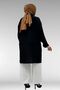 68035 Plus Size Magic Button Detailed Maroken Shirt - Black - 7